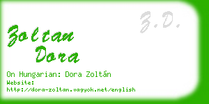 zoltan dora business card
